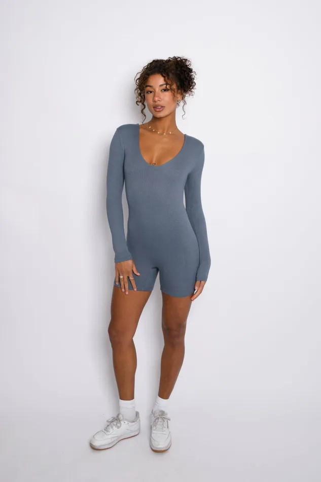 Skatie Bodysuits Elle Bodysuit Ribbed Denim 8211 Women