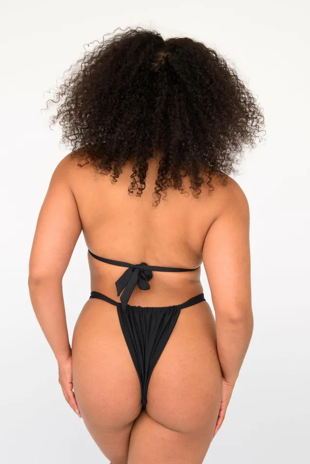Skatie Bottoms Bobbi Thick Band Bikini Bottom Black 8211 Women