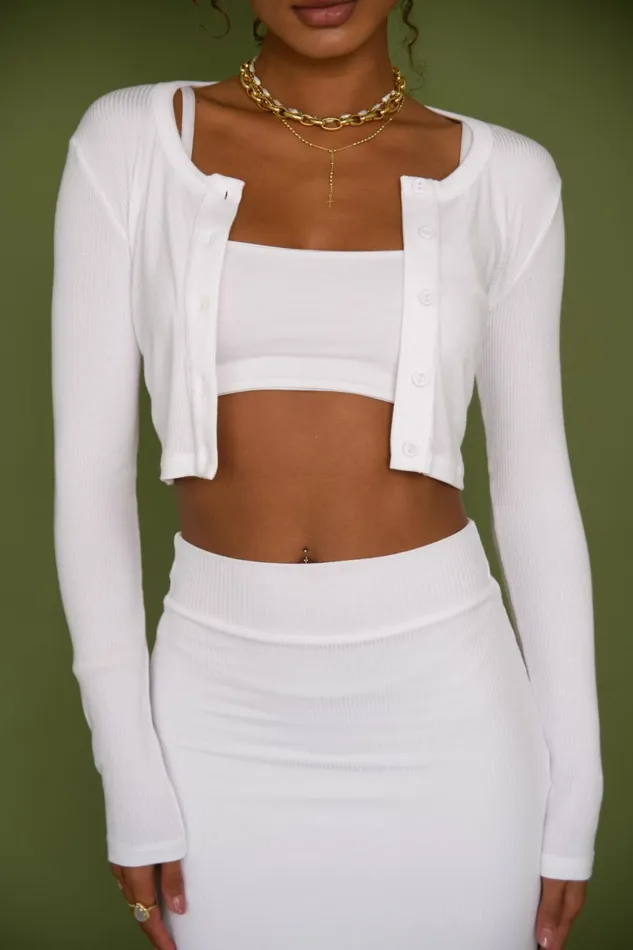 Skatie Bottoms Serena Skirt Ribbed 8211 White Serena Skirt Ribbed 8211 White 8211 Women