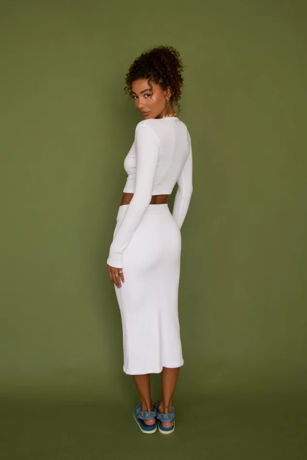 Skatie Bottoms Serena Skirt Ribbed 8211 White Serena Skirt Ribbed 8211 White 8211 Women