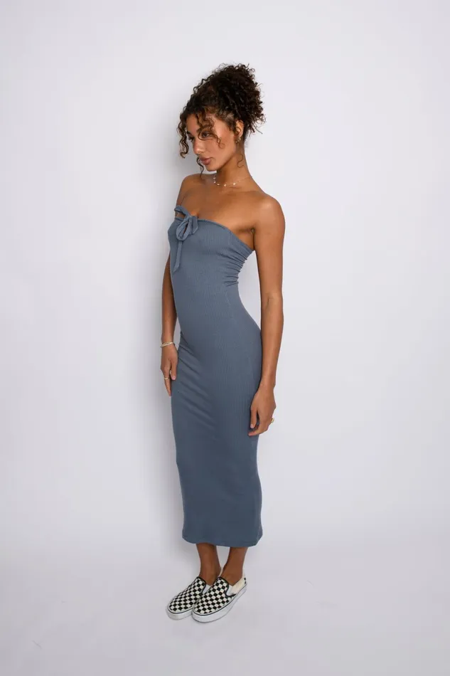 Skatie Dresses Cassie Dress Ribbed Denim 8211 Women