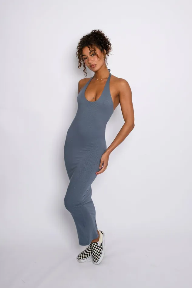 Skatie Dresses Cassie Dress Ribbed Denim 8211 Women