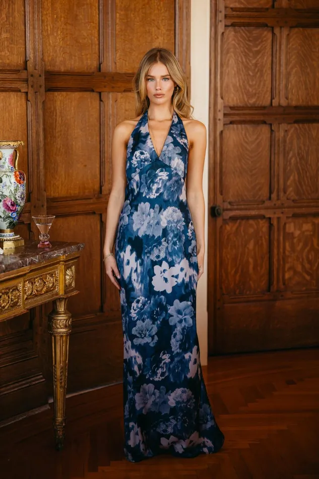 Skatie Dresses Goldie Maxi Dress Satin Palisades 8211 Women