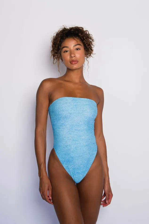 Skatie One Piece The Amy One Piece Bathing Suit Blue Jean 8211 Women