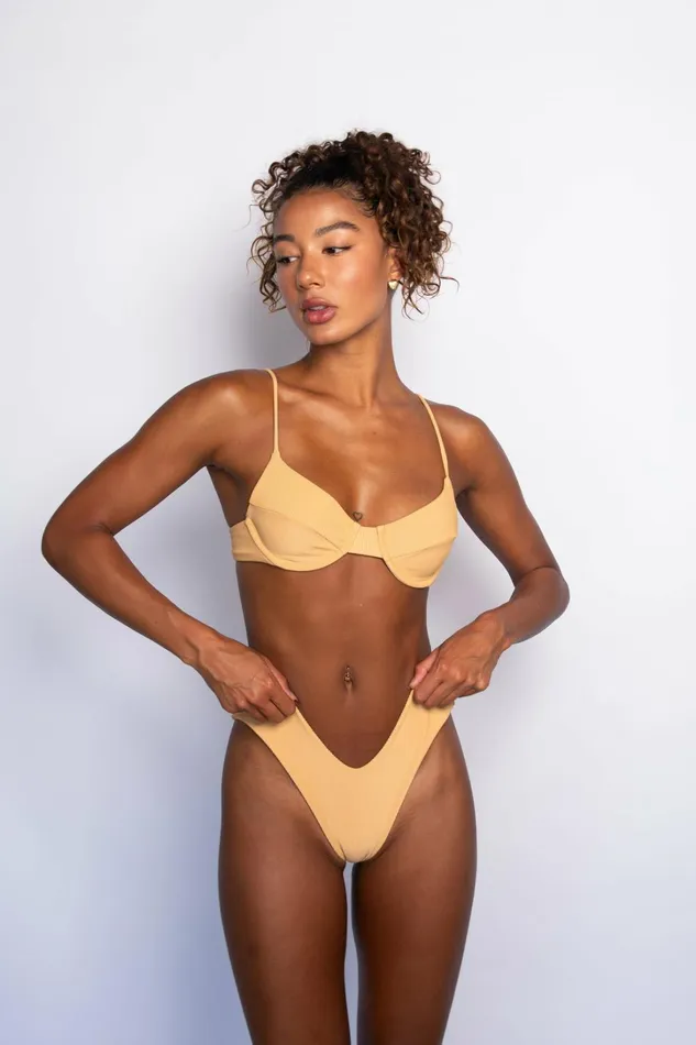Skatie Tops Kate Bikini Top Nude Classic Ribbed 8211 Women