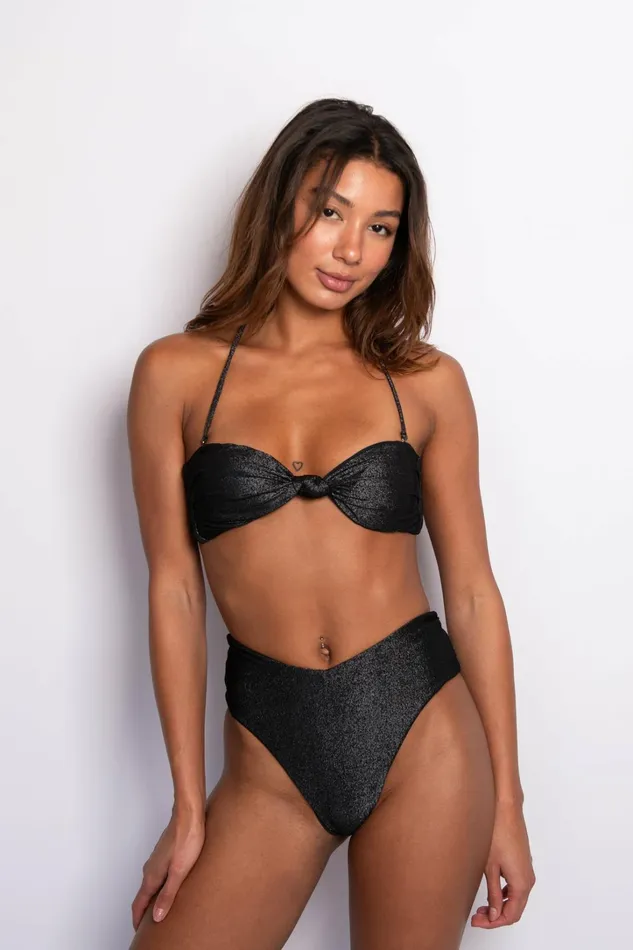 Skatie Tops Lyndi Bikini Top Black Sparkle 8211 Women