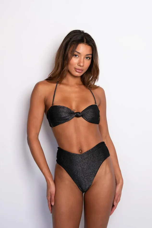 Skatie Tops Lyndi Bikini Top Black Sparkle 8211 Women
