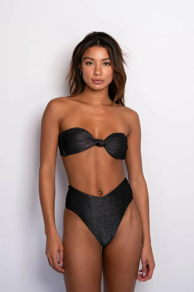 Skatie Tops Lyndi Bikini Top Black Sparkle 8211 Women