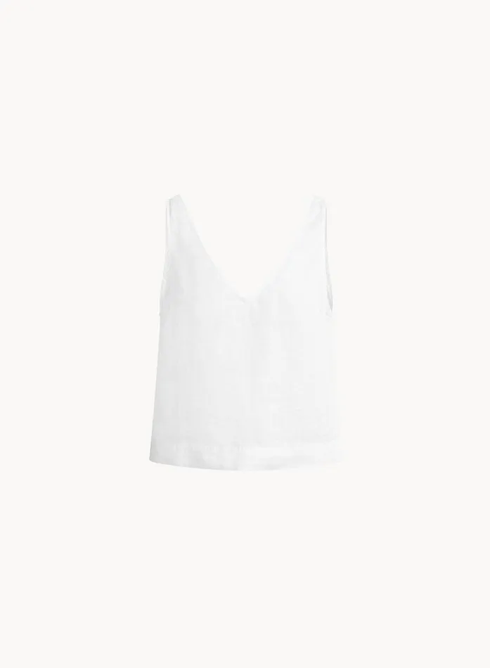 Sleeveless Button Back VNeck Top 8211 White Women Bella Dahl Sleeveless Sleeveless Button Back VNeck Top 8211 White Women Bella Dahl Sleeveless