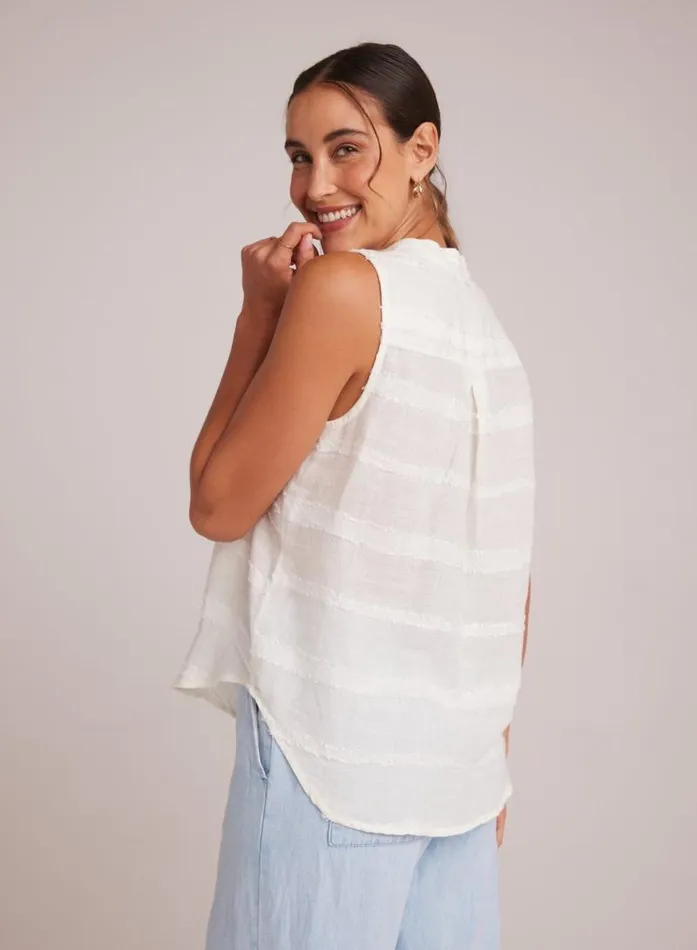 Sleeveless Hidden Placket Button Down 8211 White Women Bella Dahl Button Down