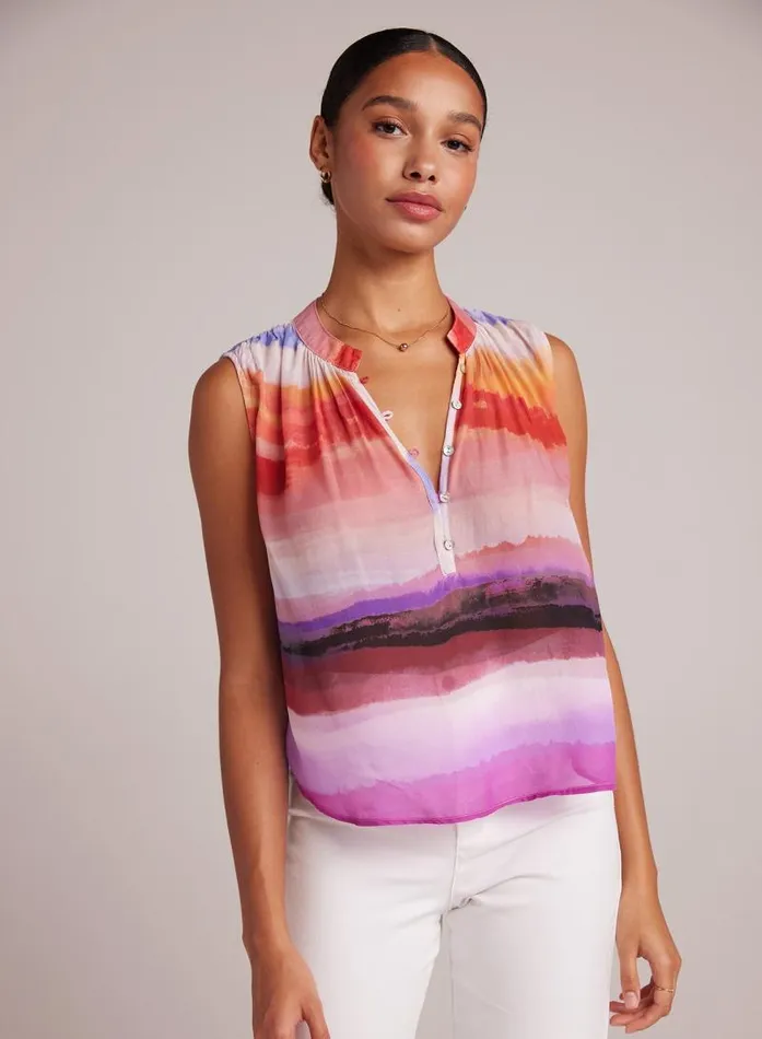 Sleeveless Shirred Pullover 8211 Canyon Stripe Print Women Bella Dahl Sleeveless Sleeveless Shirred Pullover 8211 Canyon Stripe Print Women Bella Dahl Sleeveless