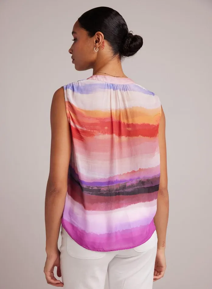 Sleeveless Shirred Pullover 8211 Canyon Stripe Print Women Bella Dahl Sleeveless Sleeveless Shirred Pullover 8211 Canyon Stripe Print Women Bella Dahl Sleeveless