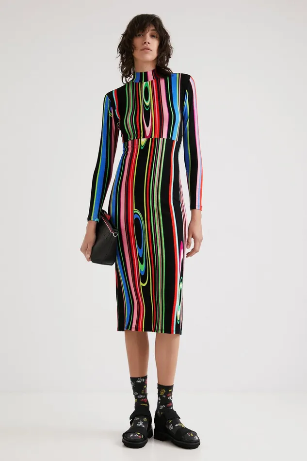 Slim Midi Dress Women Desigual Dresses