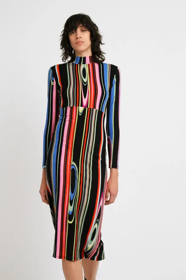 Slim Midi Dress Women Desigual Dresses