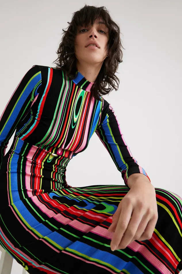 Slim Midi Dress Women Desigual Dresses