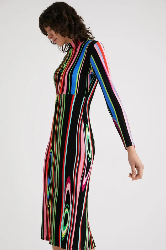 Slim Midi Dress Women Desigual Dresses