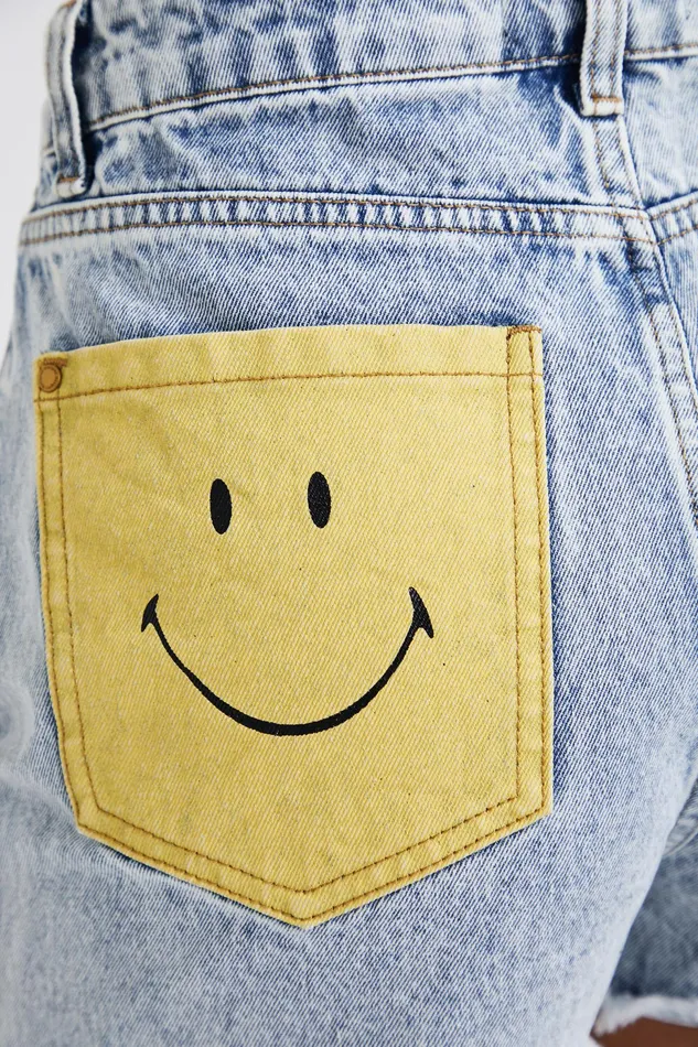 Smiley Denim Shorts Women Desigual Skirts and Shorts
