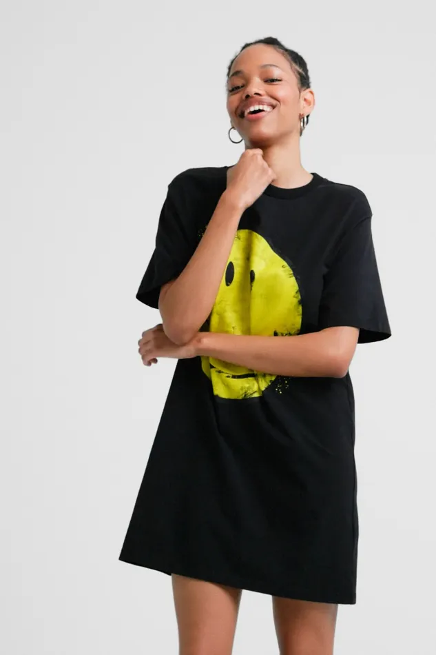 Smiley Tshirt Dress Women Desigual Dresses