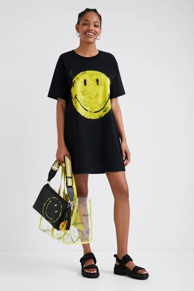 Smiley Tshirt Dress Women Desigual Dresses