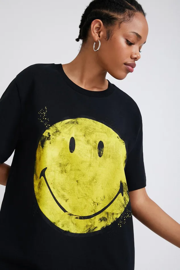 Smiley Tshirt Dress Women Desigual Dresses