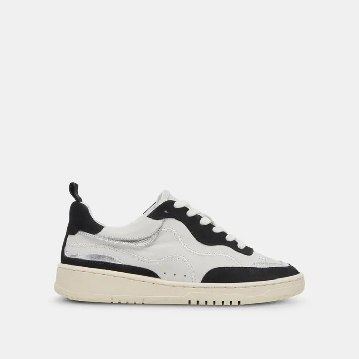 Sneakers Women Dolce Vita Adella Sneakers White Black Leather