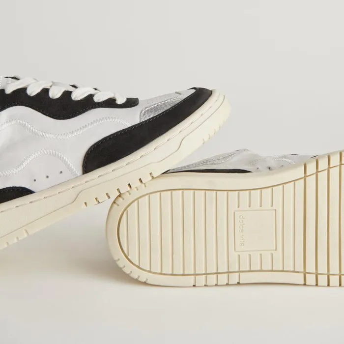 Sneakers Women Dolce Vita Adella Sneakers White Black Leather