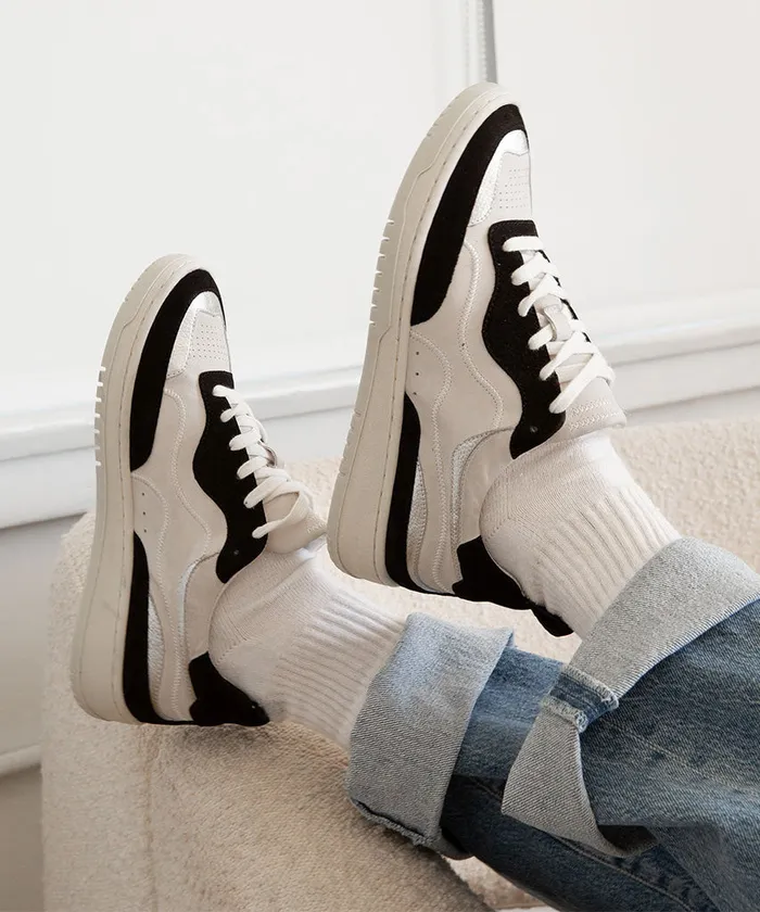 Sneakers Women Dolce Vita Adella Sneakers White Black Leather