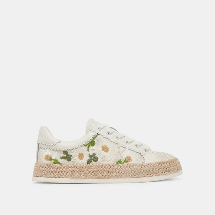 Sneakers Women Dolce Vita Azalia Sneakers White Floral Raffia