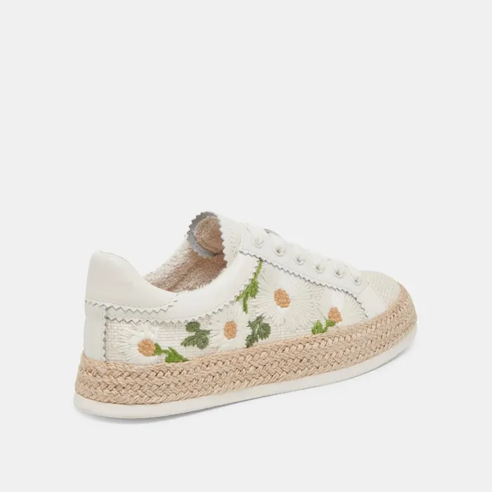Sneakers Women Dolce Vita Azalia Sneakers White Floral Raffia