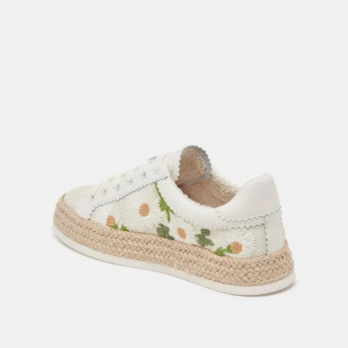 Sneakers Women Dolce Vita Azalia Sneakers White Floral Raffia