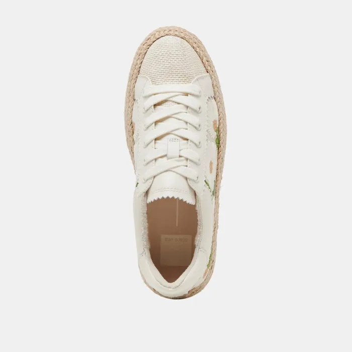 Sneakers Women Dolce Vita Azalia Sneakers White Floral Raffia