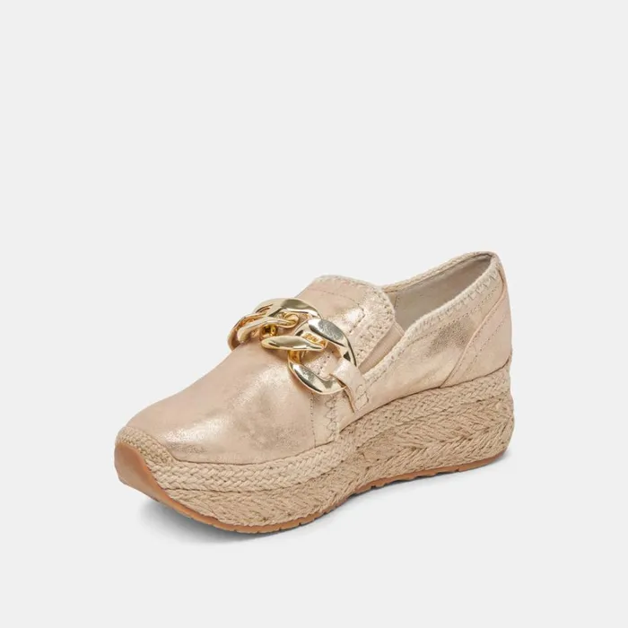 Sneakers Women Dolce Vita Jhenee Espadrille Sneakers Light Gold Nubuck