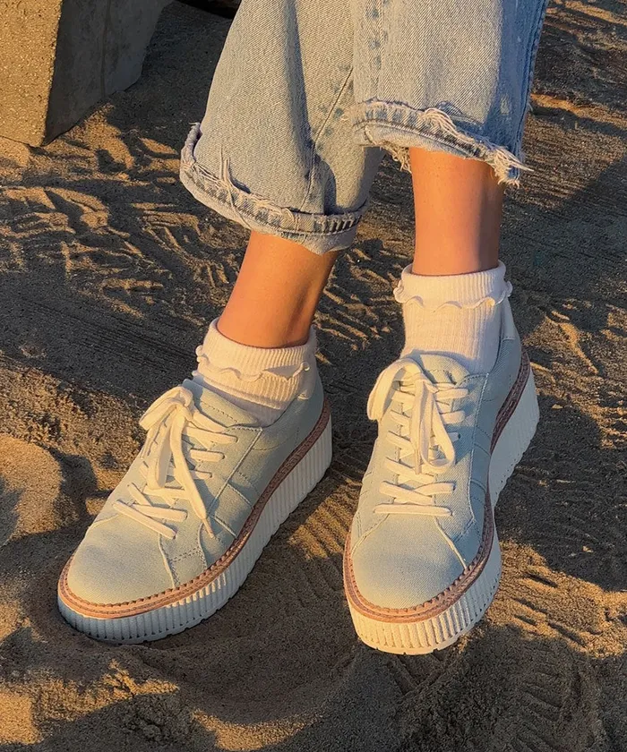 Sneakers Women Dolce Vita Tiger Sneakers Light Blue Denim