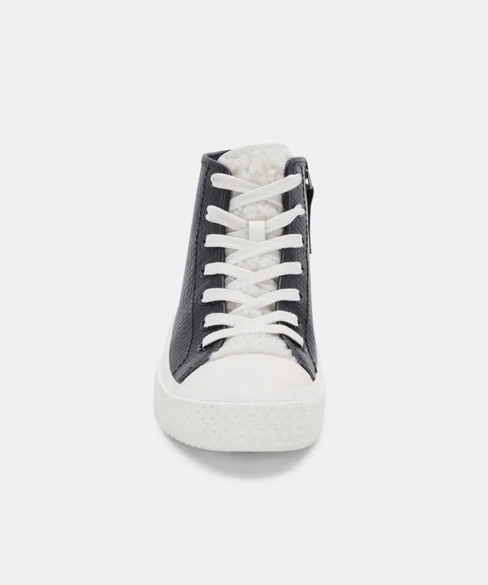 Sneakers Women Dolce Vita Veola Plush Sneakers Black Embossed Leather
