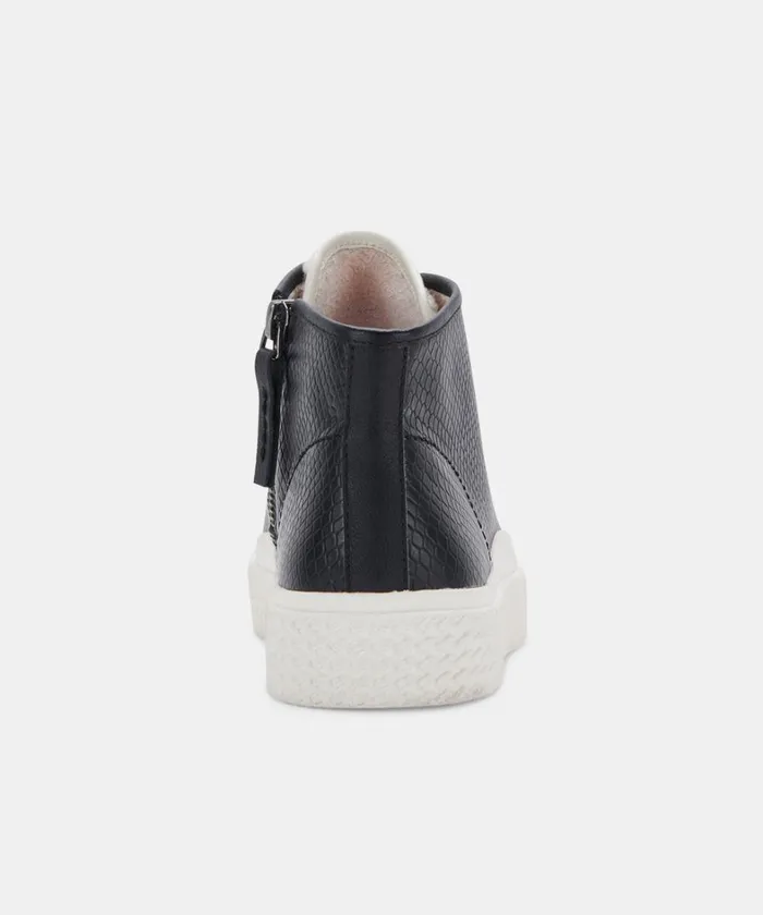 Sneakers Women Dolce Vita Veola Plush Sneakers Black Embossed Leather