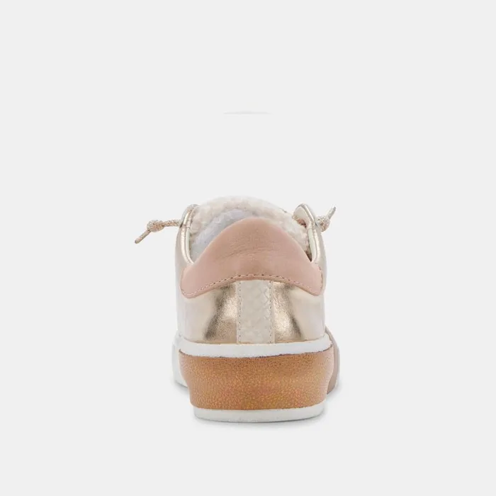 Sneakers Women Dolce Vita Zina Plush Sneakers Gold Leather