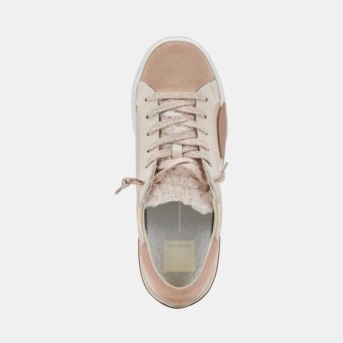 Sneakers Women Dolce Vita Zina Plush Sneakers Gold Leather