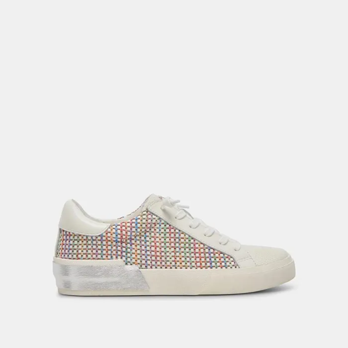 Sneakers Women Dolce Vita Zina Pride Sneakers White Multi Raffia