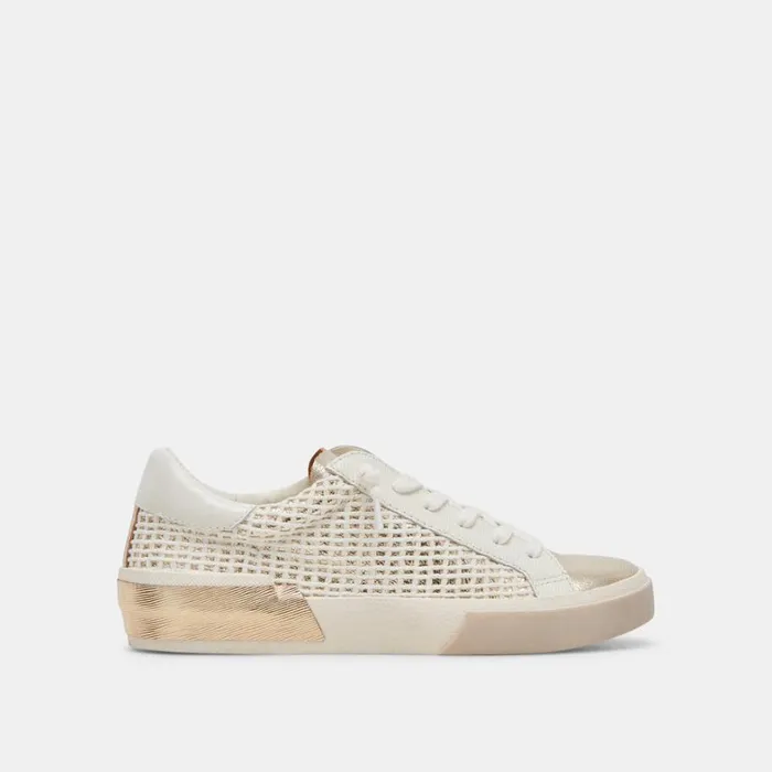 Sneakers Women Dolce Vita Zina Sneakers Bone Gold Woven