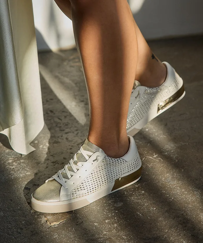 Sneakers Women Dolce Vita Zina Sneakers Bone Gold Woven