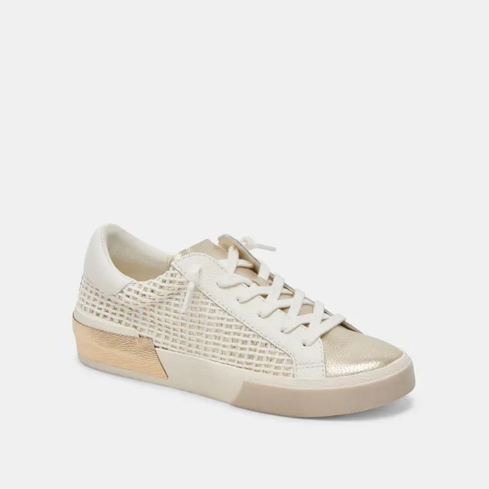 Sneakers Women Dolce Vita Zina Sneakers Bone Gold Woven