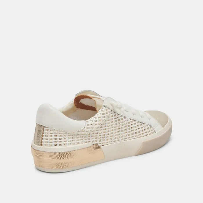 Sneakers Women Dolce Vita Zina Sneakers Bone Gold Woven
