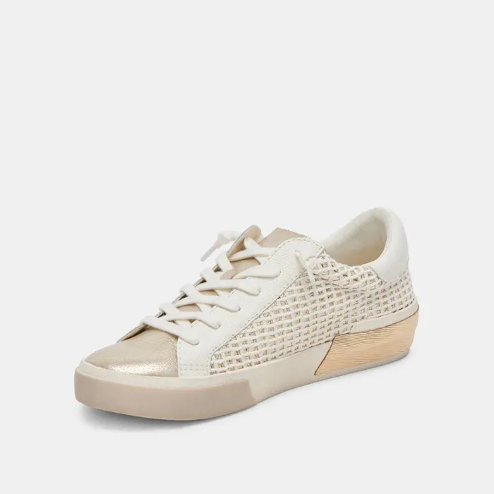 Sneakers Women Dolce Vita Zina Sneakers Bone Gold Woven