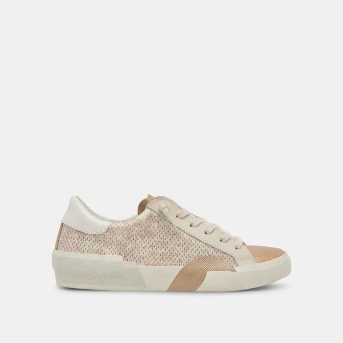 Sneakers Women Dolce Vita Zina Sneakers Sand Embossed Leather