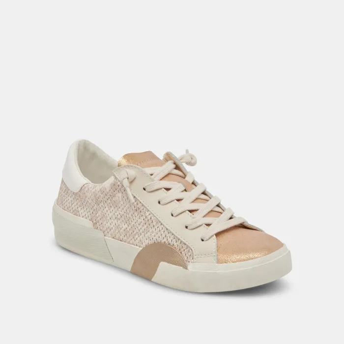 Sneakers Women Dolce Vita Zina Sneakers Sand Embossed Leather