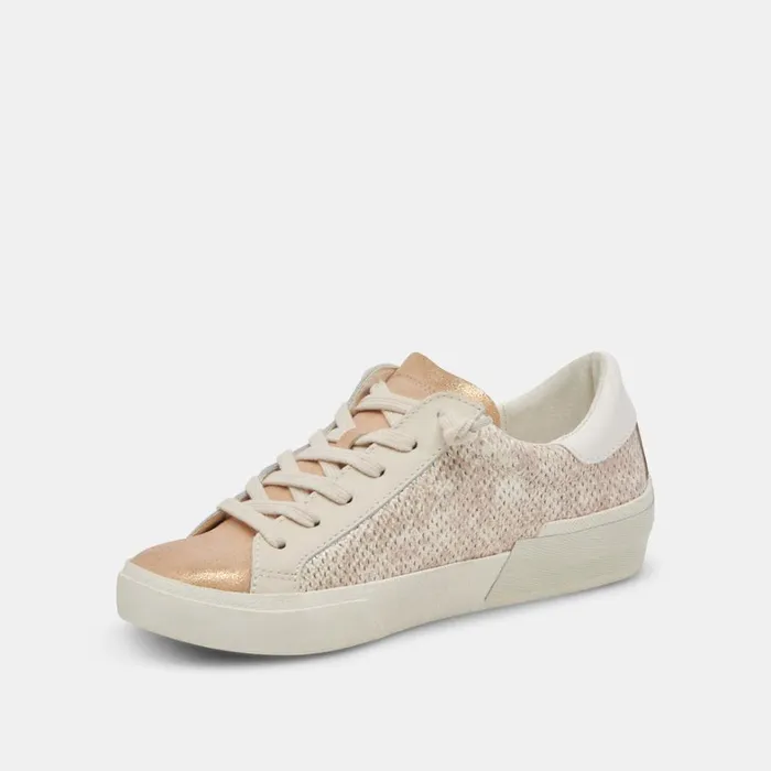 Sneakers Women Dolce Vita Zina Sneakers Sand Embossed Leather