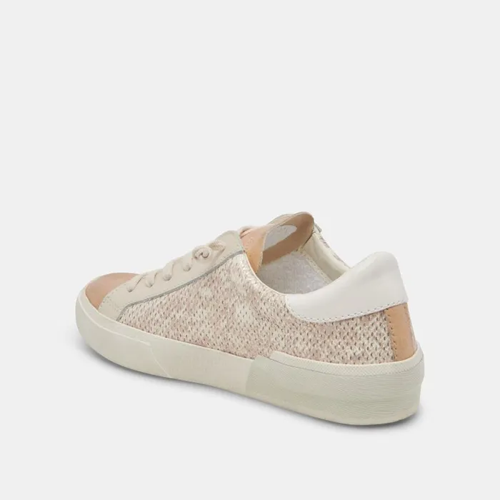 Sneakers Women Dolce Vita Zina Sneakers Sand Embossed Leather