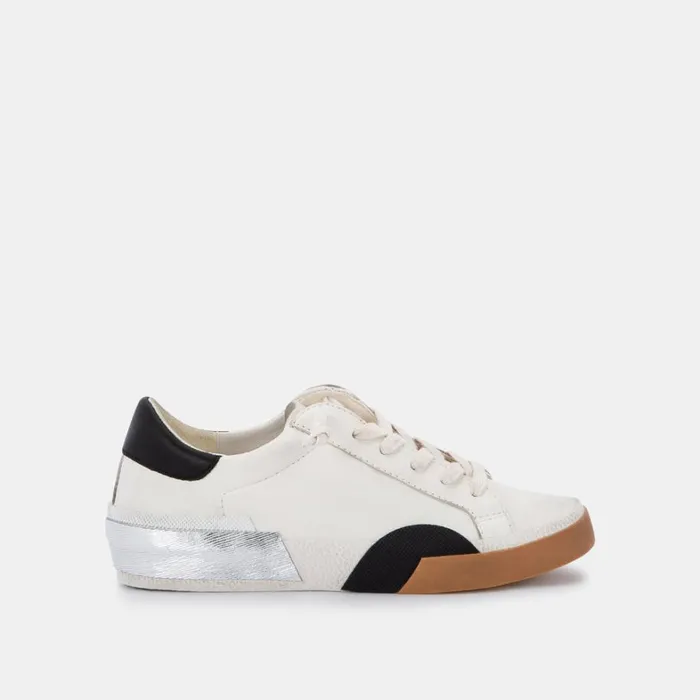 Sneakers Women Dolce Vita Zina Wide Sneakers White Black Leather