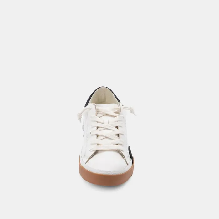 Sneakers Women Dolce Vita Zina Wide Sneakers White Black Leather