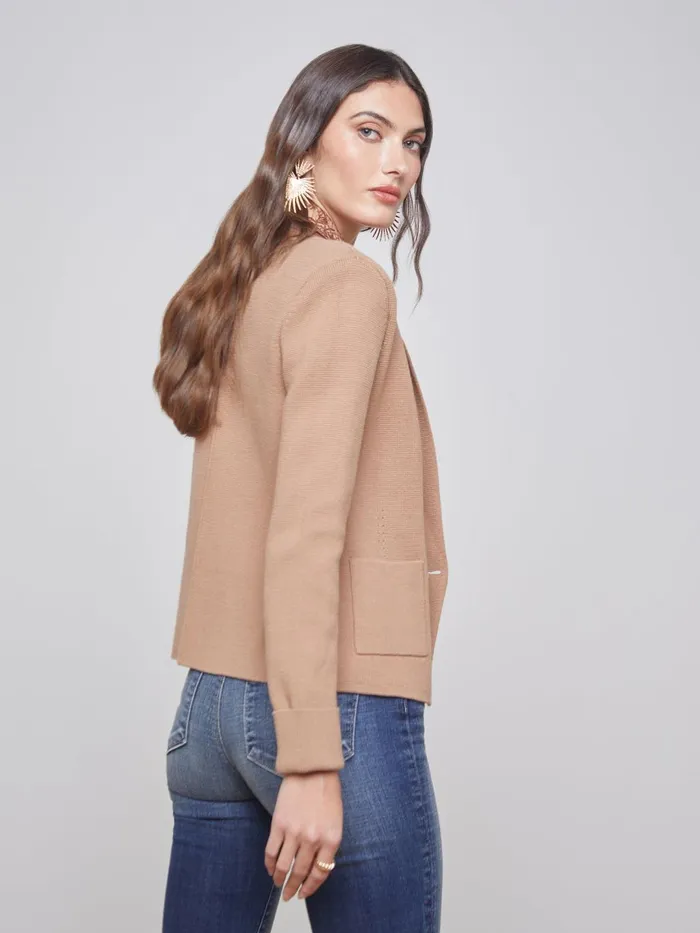 Sofia Knit Blazer Ginger Snap Women L039Agence Knitwear Sofia Knit Blazer Ginger Snap Women L039Agence Knitwear